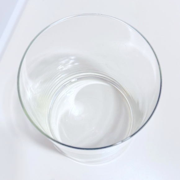 VINTAGE Minimalistic Large Wide Clear Glass Vase 8.5” - Picture 4 of 10